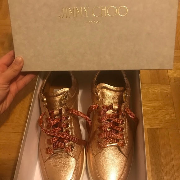 BNWB Jimmy Choo leather sneakers size 40.5 - Picture 5 of 6